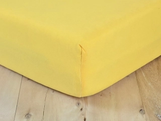 JERSEY prestieradlo EXCLUSIVE, 90x200cm, ŽLTÁ